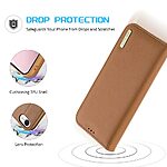 Θήκη iPhone 16e DUX DUCIS Hivo Series με RFID Blocking, βάση στήριξης, υποδοχές καρτών με μαγνητικό κλείσιμο Flip Wallet από αυθεντικό δέρμα και TPU καφέ - Image 4