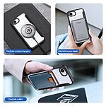 Θήκη iPhone 16e DUX DUCIS Skin X Pro Series με βάση στήριξης, συμβατό με MagSafe φορτιστή υποδοχή καρτών και μαγνητικό κούμπωμα Flip Wallet από συνθετικό δέρμα και εσωτερικό TPU μαύρο - Image 5