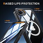 Θήκη iPhone 16e Mad Mask μεταλλική με εσωτερικό μαγνήτη και ανθεκτικό Tempered Glass 360° διπλής όψης συμβατή με Magsafe φορτιστή με Camera Protection Lips μαύρο - Image 4