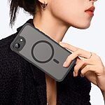 Θήκη iPhone 16e Mad Mask Magnetic Matte Hybrid συμβατό με MagSafe φορτιστή Transparent Πλάτη TPU μαύρο - Image 4