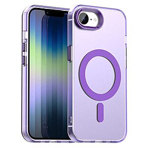 Θήκη iPhone 16e Mad Mask Λεπτή ματ ημιδιάφανη με ανθεκτικό TPU+PC υλικό και συμβατότητα MagSafe για άνετη φόρτιση μωβ