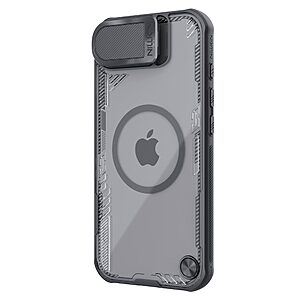 Θήκη iPhone 16e NiLLkin Camshield Iceblade Prop Magnetic Series με προστασία για την κάμερα και βάση στήριξης MagSafe από σκλήρό Premium TPU μαύρο