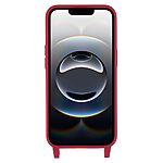 Θήκη iPhone 16e OEM Soft Silicone Sockproof v2 πλάτη με κορδόνι από αντικραδασμικό TPU κόκκινο σκούρο - Image 2