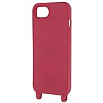 Θήκη iPhone 16e OEM Soft Silicone Sockproof v2 πλάτη με κορδόνι από αντικραδασμικό TPU κόκκινο σκούρο - Image 3