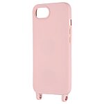 Θήκη iPhone 16e OEM Soft Silicone Sockproof v2 πλάτη με κορδόνι από αντικραδασμικό TPU ροζ - Image 3