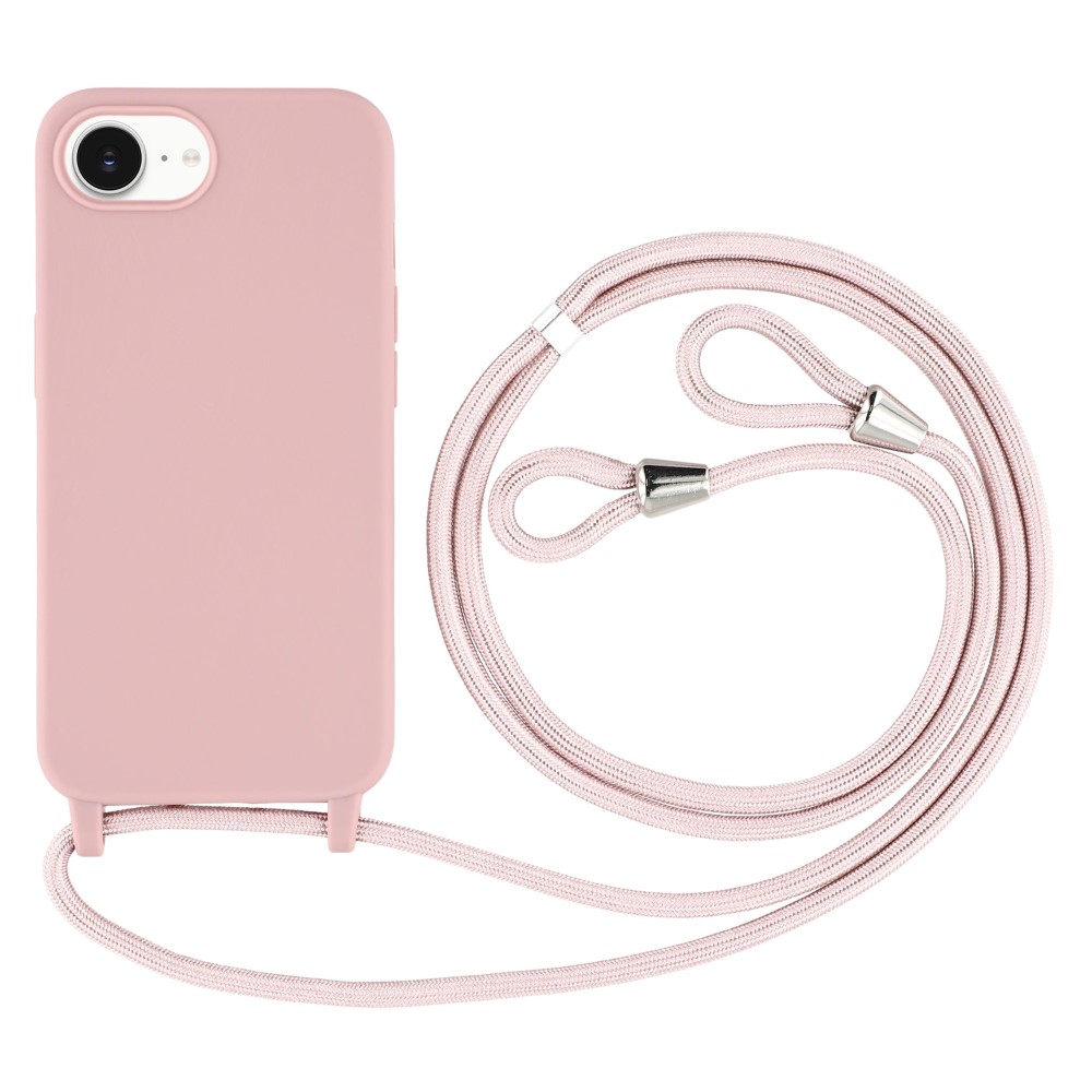 Θήκη iPhone 16e OEM Soft Silicone Sockproof v2 πλάτη με κορδόνι από αντικραδασμικό TPU ροζ Θήκη iPhone 16e OEM Soft Silicone Sockproof v2 πλάτη με κορδόνι από αντικραδασμικό TPU ροζ