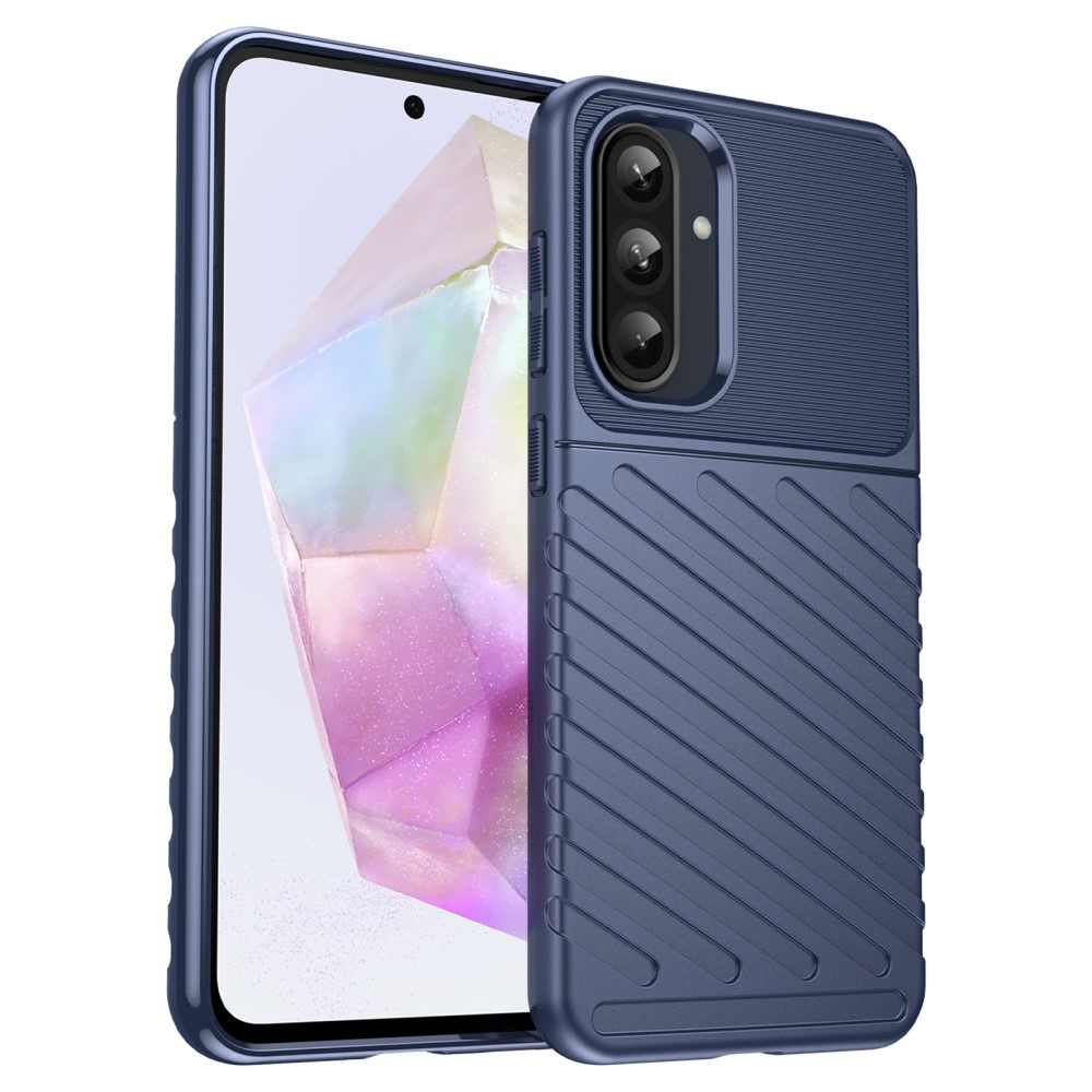 Θήκη Samsung Galaxy A36 / A56 Mad Mask Thunder Series Πλάτη από ενισχυμένο TPU μπλε Θήκη Samsung Galaxy A36 / A56 Mad Mask Thunder Series Πλάτη από ενισχυμένο TPU μπλε