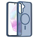 Θήκη Samsung Galaxy A36 / A56 Mad Mask Silicone Sockproof Frame συμβατό με MagSafe φορτιστή Transparent Πλάτη TPU μπλε