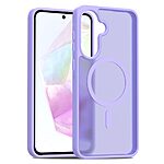 Θήκη Samsung Galaxy A36 / A56 Mad Mask Silicone Sockproof Frame συμβατό με MagSafe φορτιστή Transparent Πλάτη TPU μωβ