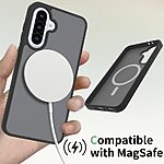 Θήκη Samsung Galaxy A36 / A56 Mad Mask Silicone Sockproof Frame συμβατό με MagSafe φορτιστή Transparent Πλάτη TPU μωβ - Image 4