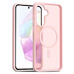 Θήκη Samsung Galaxy A36 / A56 Mad Mask Silicone Sockproof Frame συμβατό με MagSafe φορτιστή Transparent Πλάτη TPU ροζ