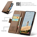 υποδοχές καρτών και μαγνητικό κούμπωμα από συνθετικό δέρμα και TPU καφέ