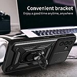 Θήκη Samsung Galaxy A36 Mad Mask Camshield Armor Guard Πλάτη με προστασία για την κάμερα, Kickstand και Βάση στήριξης από σκλήρό Premium TPU ασημί - Image 3