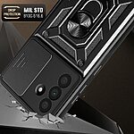 Θήκη Samsung Galaxy A36 Mad Mask Camshield Armor Guard Πλάτη με προστασία για την κάμερα, Kickstand και Βάση στήριξης από σκλήρό Premium TPU ασημί - Image 4