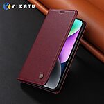 Θήκη Samsung Galaxy A36 YIKATU Folio Series v5 με βάση στήριξης, υποδοχή καρτών και μαγνητικό κούμπωμα Flip Wallet από συνθετικό δέρμα και TPU κόκκινο σκούρο - Image 4