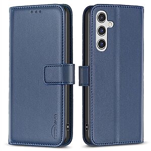 Θήκη Samsung Galaxy A56 BINFEN COLOR Leather Wallet series 12 με βάση στήριξης