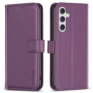Θήκη Samsung Galaxy A56 BINFEN COLOR Leather Wallet series 12 με βάση στήριξης