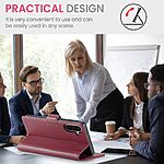 Θήκη Samsung Galaxy A56 CASEME 023 Series Πορτοφόλι με βάση στήριξης, υποδοχές καρτών και μαγνητικό κούμπωμα από συνθετικό δέρμα και TPU κόκκινο - Image 3