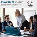 Θήκη Samsung Galaxy A56 CASEME 023 Series Πορτοφόλι με βάση στήριξης, υποδοχές καρτών και μαγνητικό κούμπωμα από συνθετικό δέρμα και TPU μπλε - Image 3