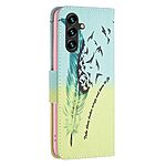 Θήκη Samsung Galaxy A56 OEM Feather & Birds με βάση στήριξης, υποδοχές καρτών και μαγνητικό κούμπωμα Flip Wallet από συνθετικό δέρμα και TPU - Image 5
