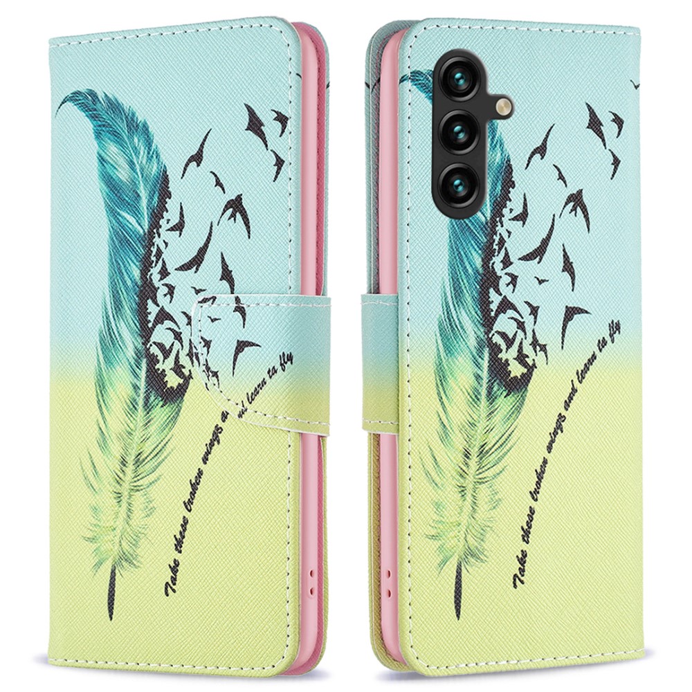Θήκη Samsung Galaxy A56 OEM Feather & Birds με βάση στήριξης Θήκη Samsung Galaxy A56 OEM Feather & Birds με βάση στήριξης