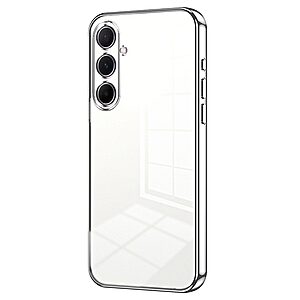 Θήκη Samsung Galaxy A56 Mad Mask Electroplating Series Thin Frame Πλάτη από Premium TPU με μεταλιζέ περίβλημα ασημί