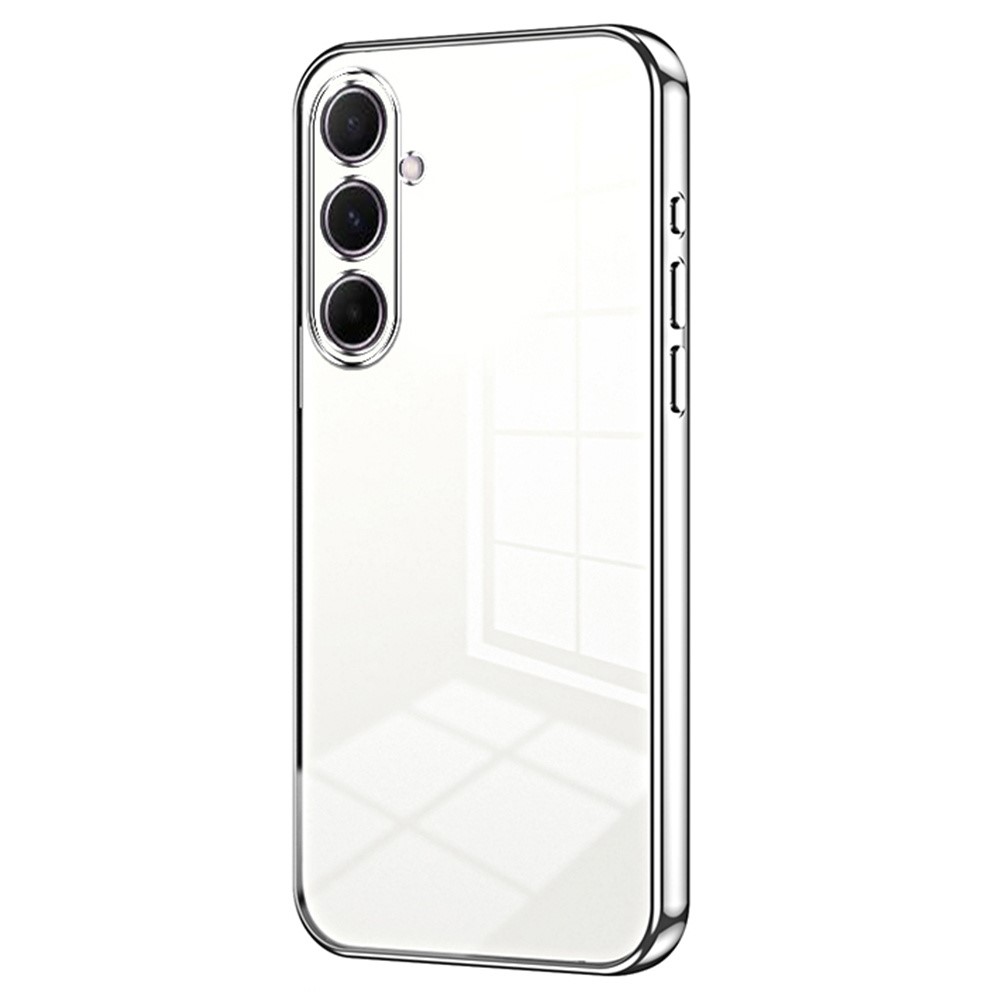 Θήκη Samsung Galaxy A56 Mad Mask Electroplating Series Thin Frame Πλάτη από Premium TPU με μεταλιζέ περίβλημα ασημί Θήκη Samsung Galaxy A56 Mad Mask Electroplating Series Thin Frame Πλάτη από Premium TPU με μεταλιζέ περίβλημα ασημί