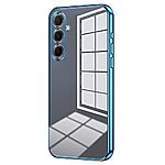 Θήκη Samsung Galaxy A56 Mad Mask Electroplating Series Thin Frame Πλάτη από Premium TPU με μεταλιζέ περίβλημα μπλε