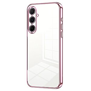Θήκη Samsung Galaxy A56 Mad Mask Electroplating Series Thin Frame Πλάτη από Premium TPU με μεταλιζέ περίβλημα ροζ