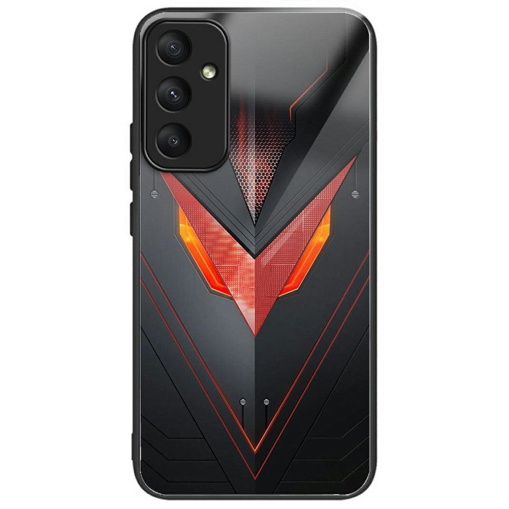 Θήκη Samsung Galaxy A56 OEM σχέδιο Red Triangle Armor με πλάτη από Tempered Glass και εσωτερικό TPU Θήκη Samsung Galaxy A56 OEM σχέδιο Red Triangle Armor με πλάτη από Tempered Glass και εσωτερικό TPU