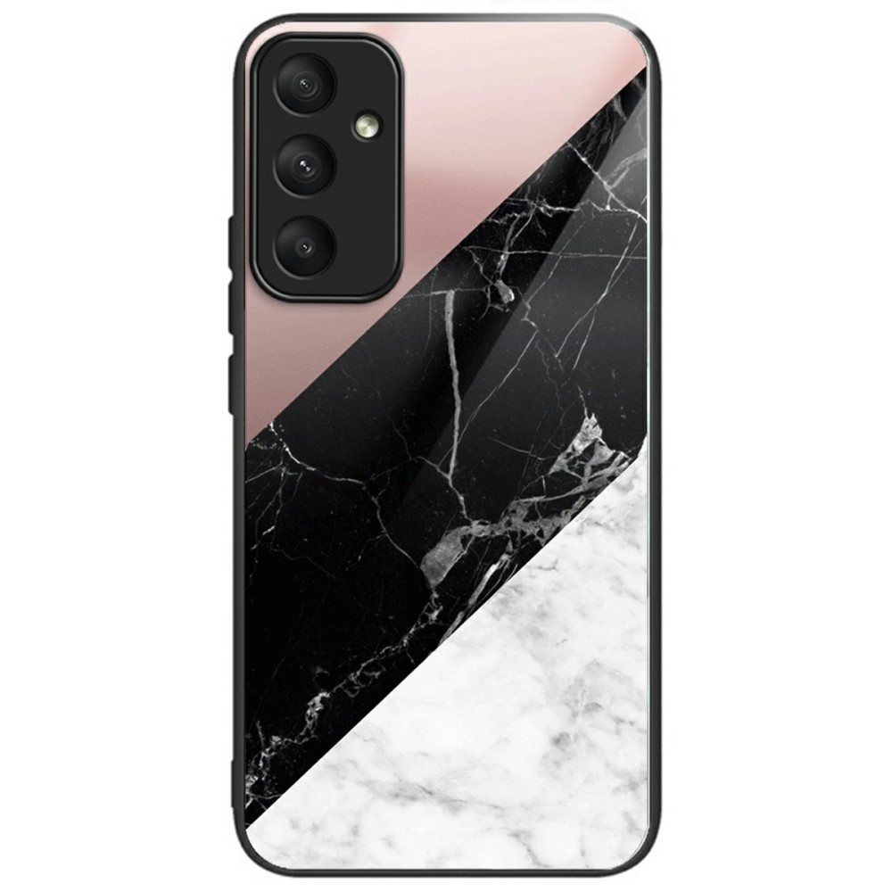 Θήκη Samsung Galaxy A56 OEM σχέδιο Three-Color Marble με πλάτη από Tempered Glass και εσωτερικό TPU Θήκη Samsung Galaxy A56 OEM σχέδιο Three-Color Marble με πλάτη από Tempered Glass και εσωτερικό TPU