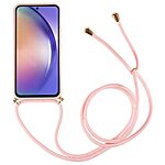 Θήκη Samsung Galaxy A56 OEM Soft Silicone Sockproof v2 πλάτη με κορδόνι από αντικραδασμικό TPU ροζ - Image 2