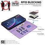 υποδοχές καρτών και μαγνητικό κούμπωμα μωβ