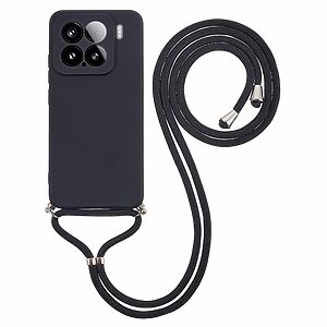 Θήκη Xiaomi 15 OEM Soft Silicone Sockproof v2 πλάτη με κορδόνι από αντικραδασμικό TPU μαύρο