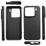 Θήκη Xiaomi 15 OEM Ultra Thin Rubberized Premium Πλάτη TPU με εσωτερική επένδυση μαύρο - Image 4