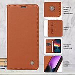 Θήκη Xiaomi 15 Ultra YIKATU Folio Series v5 με βάση στήριξης, υποδοχή καρτών και μαγνητικό κούμπωμα Flip Wallet από συνθετικό δέρμα και TPU καφέ - Image 5