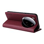 Θήκη Xiaomi 15 Ultra YIKATU Folio Series v5 με βάση στήριξης, υποδοχή καρτών και μαγνητικό κούμπωμα Flip Wallet από συνθετικό δέρμα και TPU κόκκινο σκούρο - Image 3