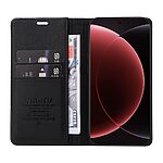 υποδοχή καρτών και μαγνητικό κούμπωμα Flip Wallet από συνθετικό δέρμα και TPU μαύρο