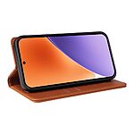 Θήκη Xiaomi 15 YIKATU Folio Series v5 με βάση στήριξης, υποδοχή καρτών και μαγνητικό κούμπωμα Flip Wallet από συνθετικό δέρμα και TPU καφέ - Image 4