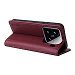 Θήκη Xiaomi 15 YIKATU Folio Series v5 με βάση στήριξης, υποδοχή καρτών και μαγνητικό κούμπωμα Flip Wallet από συνθετικό δέρμα και TPU κόκκινο σκούρο - Image 3