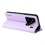 Θήκη Xiaomi 15 YIKATU Folio Series v5 με βάση στήριξης, υποδοχή καρτών και μαγνητικό κούμπωμα Flip Wallet από συνθετικό δέρμα και TPU μωβ - Image 3