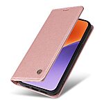 Θήκη Xiaomi 15 YIKATU Folio Series v5 με βάση στήριξης, υποδοχή καρτών και μαγνητικό κούμπωμα Flip Wallet από συνθετικό δέρμα και TPU ροζ χρυσό - Image 5