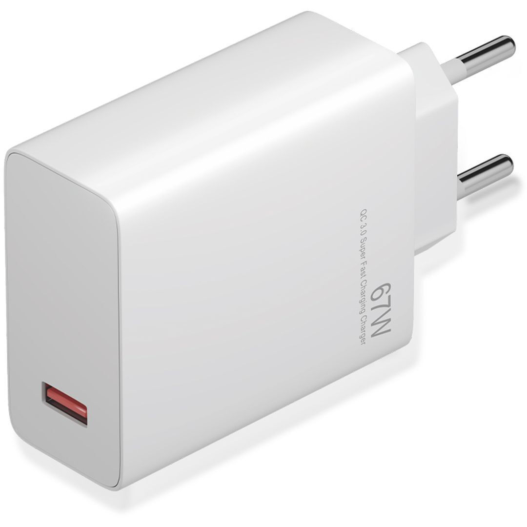 038984-1 LEEWELLO LW-164 επιτοίχιος φορτιστής Super Fast Charger 67W με 1 x USB-A - λευκός