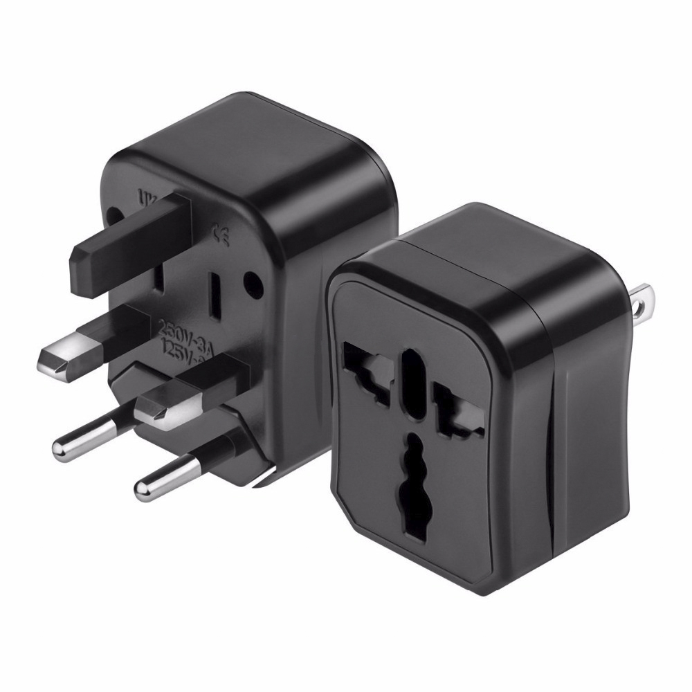 038986-1 Universal Αντάπτορας Πρίζας Leewello 3.0Α από και προς όλους τους τύπους πρίζας - μαύρο