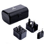 Universal Αντάπτορας Πρίζας Leewello 3.0Α από και προς όλους τους τύπους πρίζας  - μαύρο