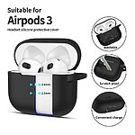 Θήκη Σιλικόνης TECH-PROTECT με Silicone Hook - AirPods 3 Μαύρο - Image 2
