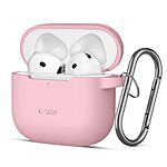 Θήκη Σιλικόνης TECH-PROTECT με Silicone Hook - AirPods 4 Ροζ