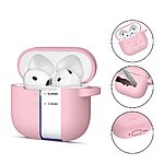 Θήκη Σιλικόνης TECH-PROTECT με Silicone Hook - AirPods 4 Ροζ - Image 2