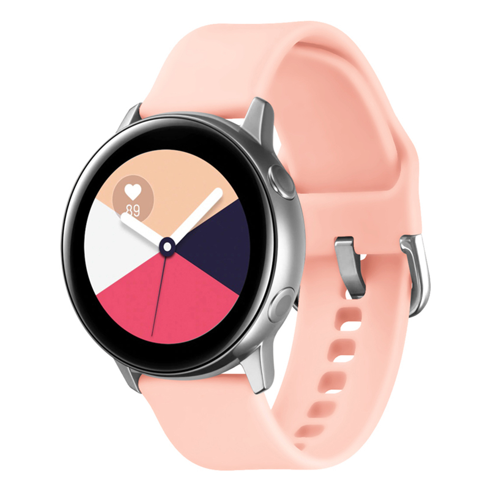 039365 Λουράκι Σιλικόνης Sonique Soft Band 22mm με ασημί κούμπωμα Universal για Samsung Huawei Amazfit Xiaomi Honor - ροζ - Image 1