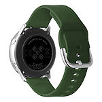 Λουράκι Σιλικόνης Sonique Soft Band 22mm με ασημί κούμπωμα Universal για Samsung Huawei Amazfit Xiaomi Honor - χακί - Image 2